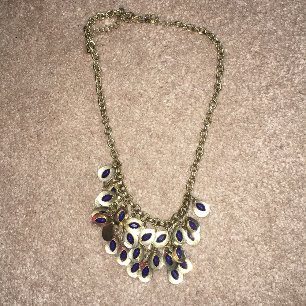 Gold & navy necklace